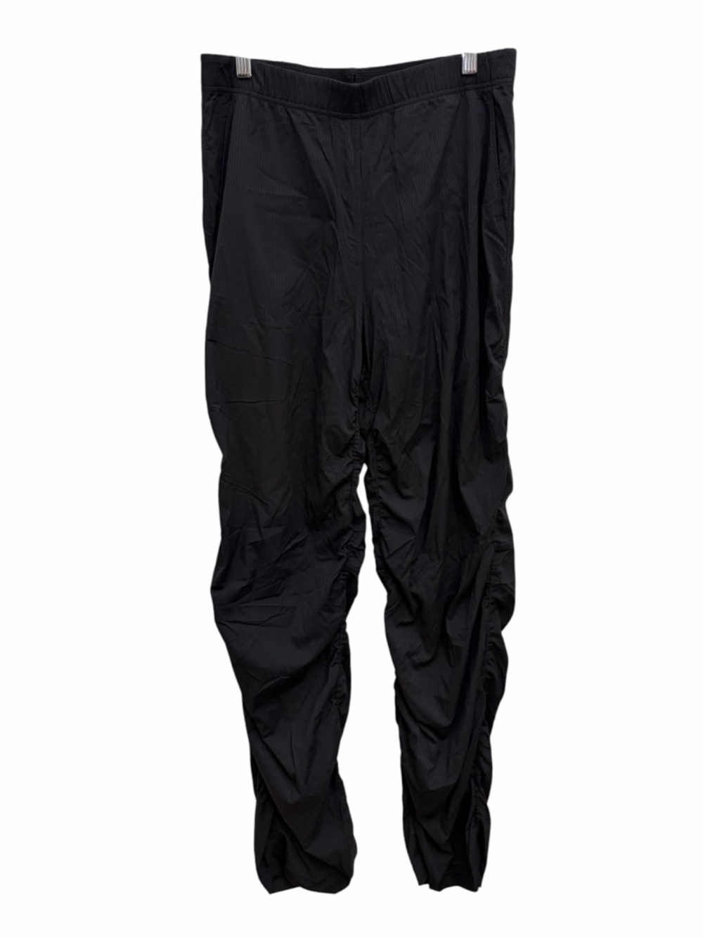 Lululemon Black High Rise Ruched Leg Studio Pants Lightweight Smooth Fabric